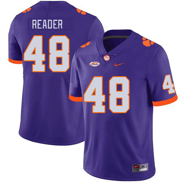 Clemson Tigers #48 DJ Reader College Football Jerseys Stitched Sale-Purple